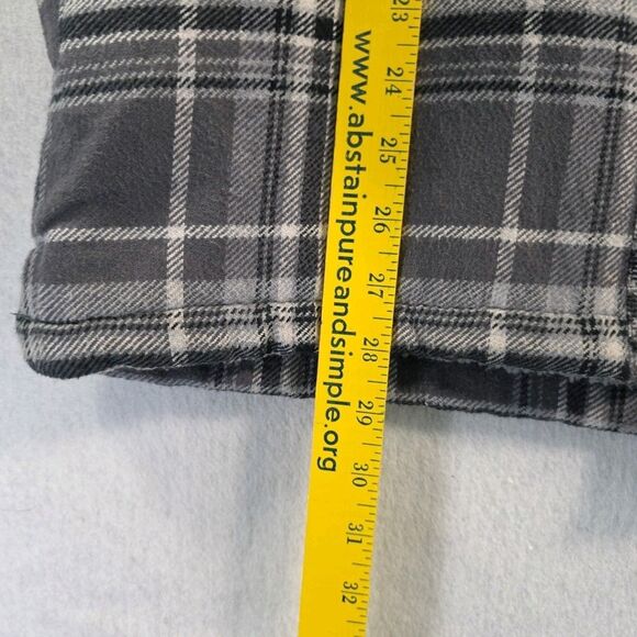 O'Neill Sherpa Lined Shacket Jacket Button Front Super Fleece Mens S Grey Plaid - Picture 6 of 7